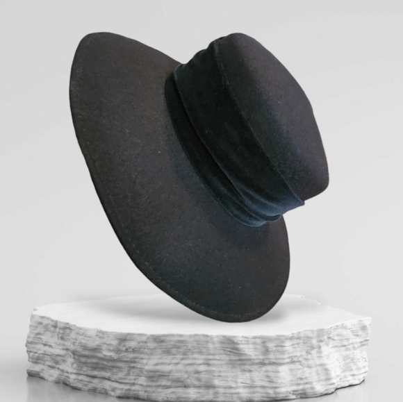 Vintage Burberrys Classic 100% Wool Hat Fedora Black One Size - Picture 12 of 15